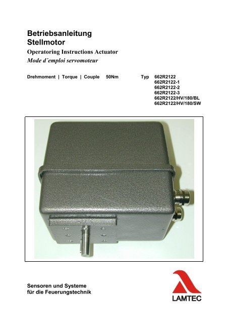 Betriebsanleitung Stellmotor - lamtec