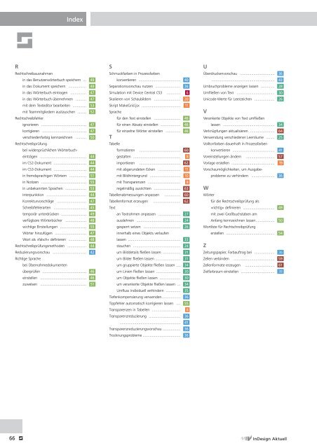 InDesign Aktuell - Alle Indices - MEV