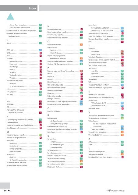 InDesign Aktuell - Alle Indices - MEV