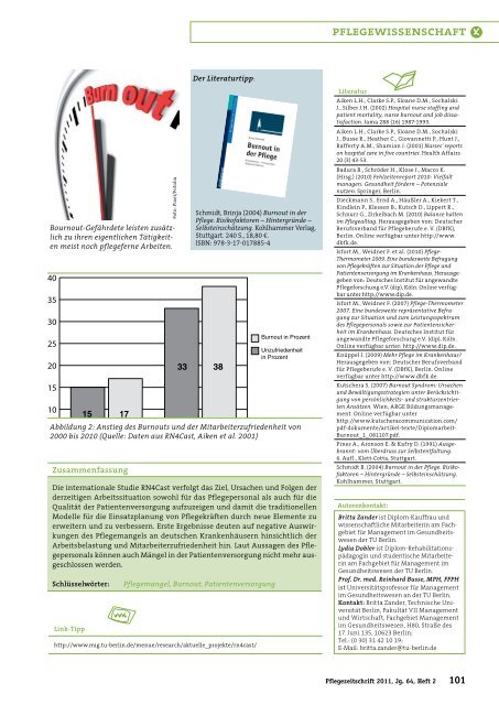 2011 zander Pflegezeitschrift Burnout (PDF, 244,0 KB) - Fachgebiet ...