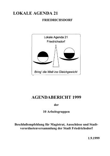 lokale agenda 21 agendabericht 1999 - Stadt25 Friedrichsdorf