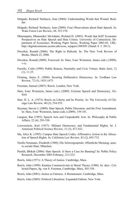 Hassrede/ Hate Speech - Allgemeine Linguistik