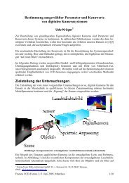 Bestimmung ausgewählter Parameter und Kennwerte