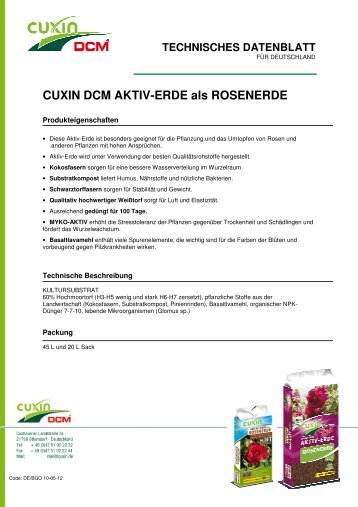 CUXIN DCM AKTIV-ERDE als ROSENERDE