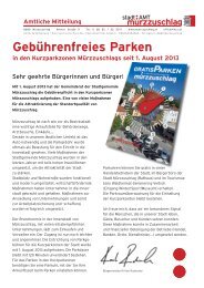 Gebührenfreies Parken - Stadtgemeinde Mürzzuschlag