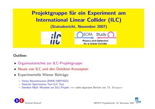 ILC - HEPHY