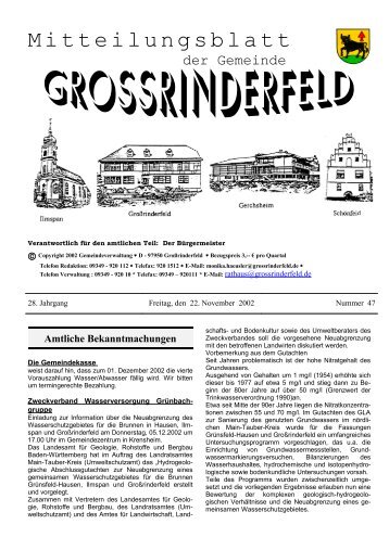 Mitteilungsblatt - Großrinderfeld