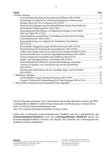 kommunalpolitischer Rundbrief - Kommunalpolitisches Forum ...