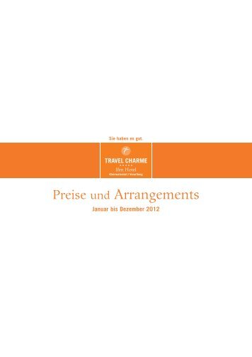 Preise und Arrangements - Travel Charme