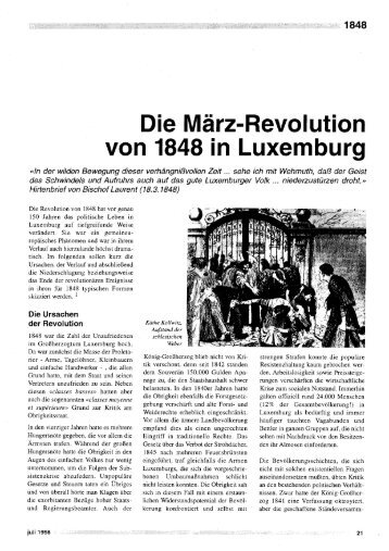 Die März Revolution von 1848 in Luxemburg - Forum – für Politik ...