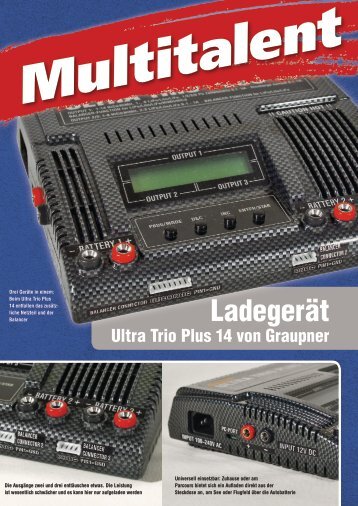 Ladegerät Ultra Trio Plus 14 von Graupner (PDF - 6 MB) - Alex Kalcher