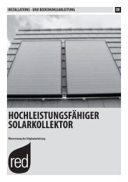 HOCHLEISTUNGSFÄHIGER SOLARKOLLEKTOR - RED