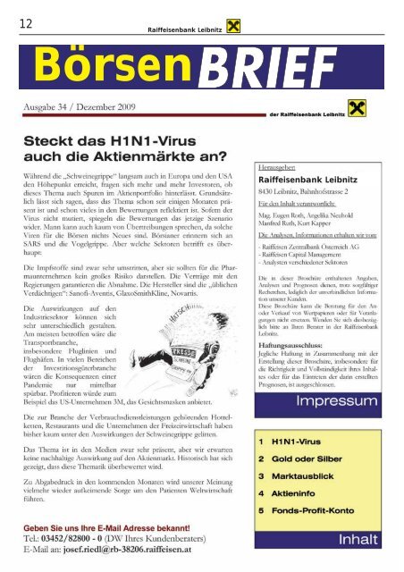 Ausgabe 74 (pdf) - Raiffeisenbank Leibnitz