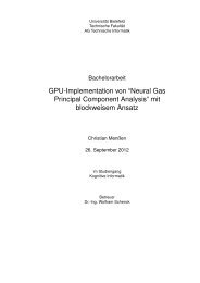 GPU-Implementation von “Neural Gas Principal Component Analysis”