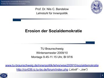 Dozentenfolien - Technische Universität Braunschweig