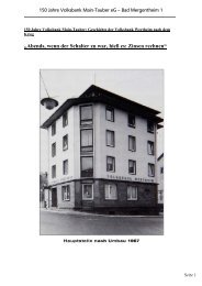 150 Jahre WTH 4 - Volksbank Main-Tauber eG