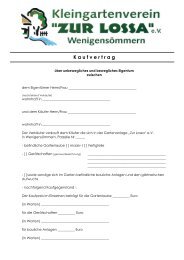 G A R T E N O R D N U N G Kleingartenverein Zur Lossa