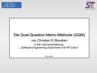 Die Goal-Question-Metric-Methode (GQM) - Das Fachgebiet ...