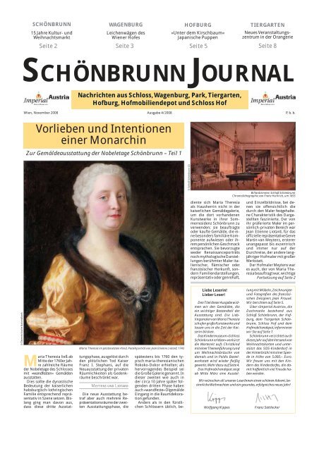 Schonbrunnjournal Schloss Schonbrunn