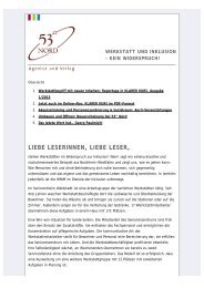 Werkstatt und Inklusion - 53° NORD Agentur und Verlag