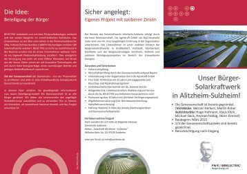 Solarkraftwerk in Alitzheim-Sulzheim! - Friedrich-Wilhelm Raiffeisen ...