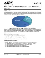 AN725: Advanced Low Power Techniques for ... - Silicon Labs