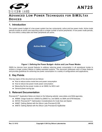 AN725: Advanced Low Power Techniques for ... - Silicon Labs