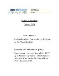 Online Publication October 2010 Maria Mesner: Aufbau-Familien ...
