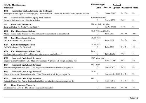 Die komplette Tanzmusikliste als pdf-file