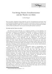 Von Strings - Extradimensionen und der Theorie ... - Kurt Bangert.de