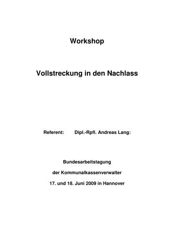 Vollstreckung in den Nachlass - kassenverwalter.de