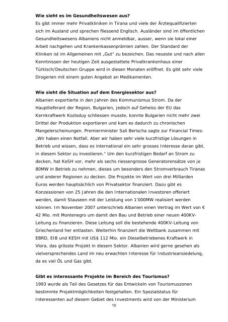 Immobilienhandel (PDF) - Wirtschaftsagentur Schweiz-Albanien