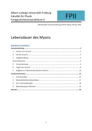 Lebensdauer des Myons - Experimentelle Teilchenphysik - Albert ...