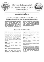 Vereinszeitung Jahrgang 2008 Ausgabe 21 Liebe ... - CMG-LE