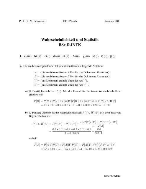 Musterlösung (pdf) - ETH Zürich