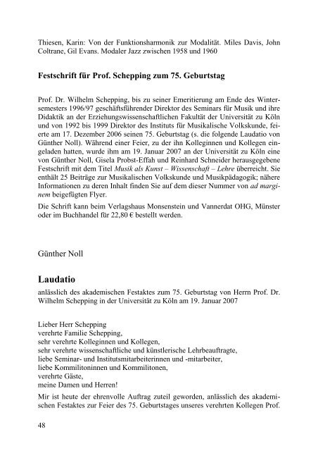 ad marginem Nr. 78/79 - Humanwissenschaftliche Fakultät ...