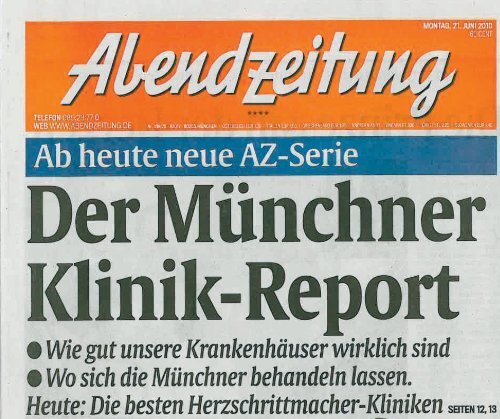 Klinik-Report - Gesundheitsladen München