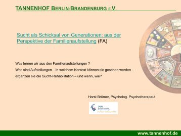 Sucht als Schicksal von Generationen - TANNENHOF Berlin ...