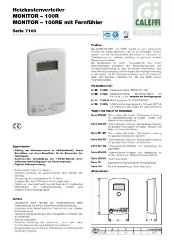 Heizkostenverteiler MONITOR - Caleffi