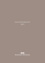Geschäftsbericht 2012 - Bankhaus Spängler