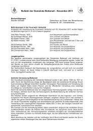 Bulletin der Gemeinde Bottenwil - November 2011