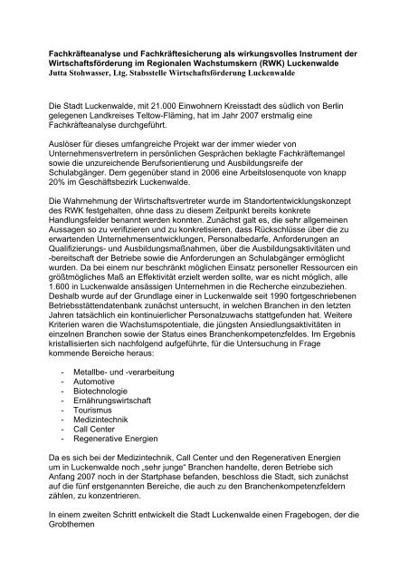 (RWK) Luckenwalde (PDF) - LASA Brandenburg GmbH