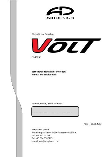 Gleitschirm / Paraglider EN/LTF-C Betriebshandbuch und ...