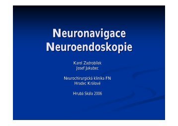 Neuronavigace, neuroendoskopie - Hrubá Skála - symposia