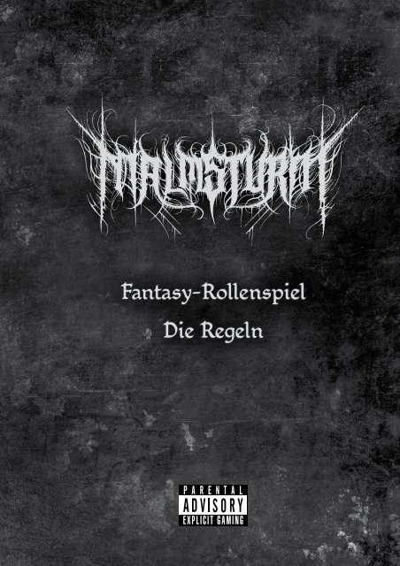 Fantasy-Rollenspiel Die Regeln - Malmsturm