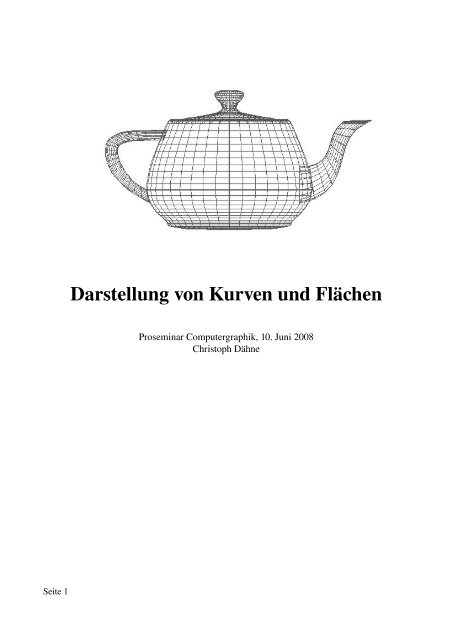 Darstellung von Kurven und Flächen