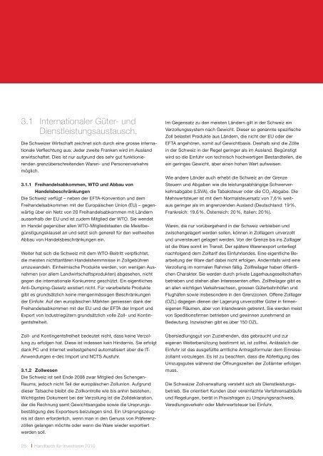 Handbuch für Investoren. Unternehmensansiedlung in der Schweiz.