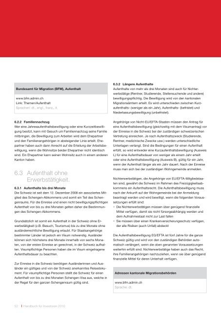 Handbuch für Investoren. Unternehmensansiedlung in der Schweiz.