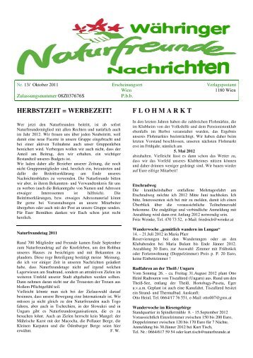 Zeitung Oktober 2011 - Naturfreunde