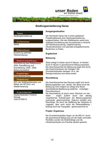 siedlungserweiterung geras - Unser Boden